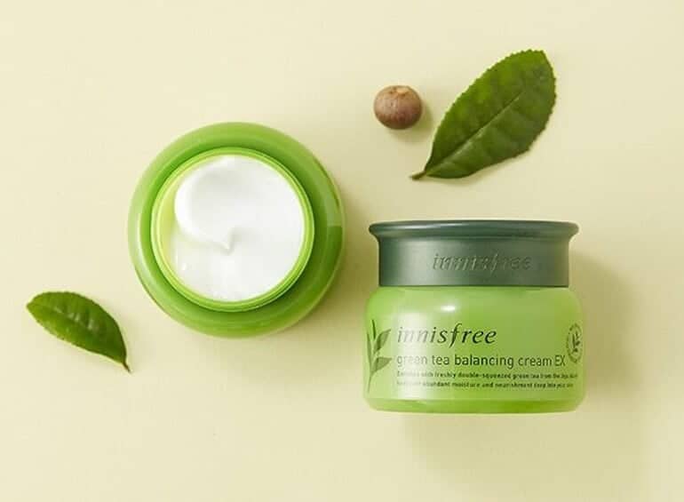 Kem dưỡng da Jeju Innisfree Green Tea Balancing Cream EX